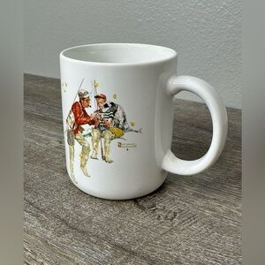 Coffee Mug TROUT DINNER 1987 Museum Collections NORMAN ROCKWELL Cup Fishing